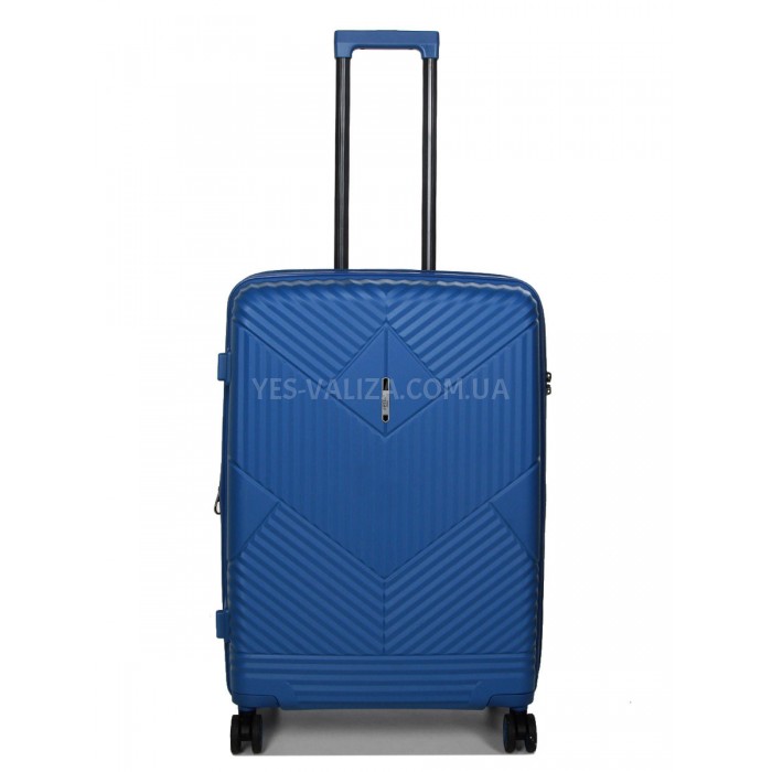 Валіза середня M поліпропілен синя 67х46х26(+5)см/77л/4кг/Airtex 639, фото 1