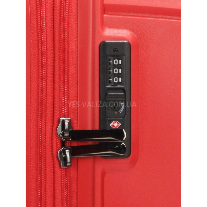 Валіза середня M поліпропілен червона 67х46х26+5см/77л/4кг/Airtex 639, фото 8