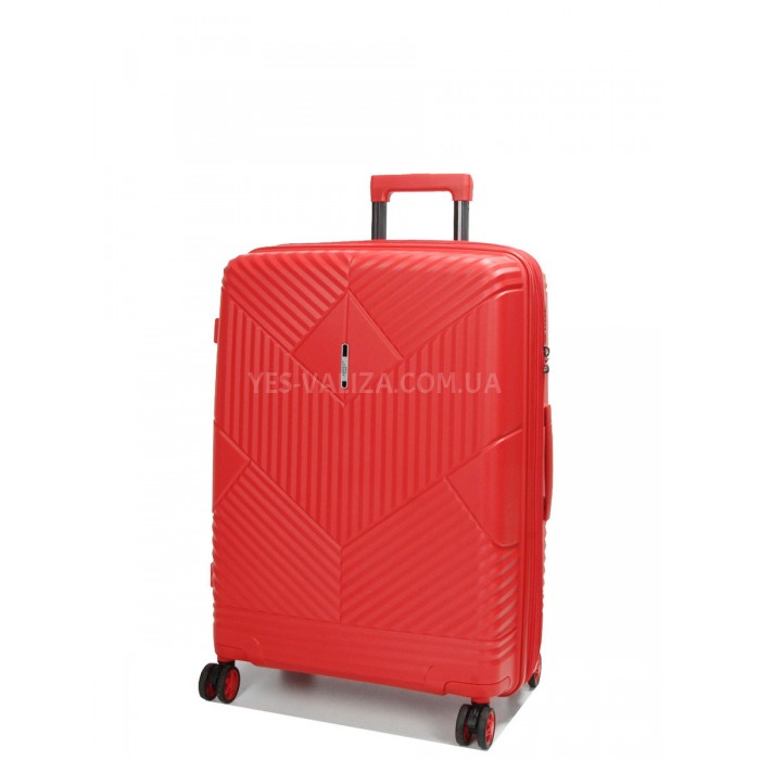 Чемодан средний M полипропилен красный 67х46х26+5см/77л/4кг/Airtex 639, фото 2