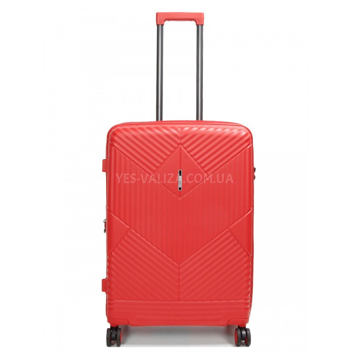 Чемодан средний M полипропилен красный 67х46х26+5см/77л/4кг/Airtex 639, фото 1