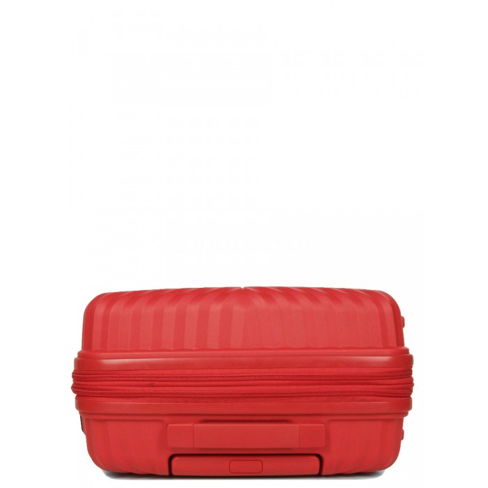 Валіза ручна поклажа поліпропілен червона 55х40х20+5/44л/3кг/Airtex639, фото 6