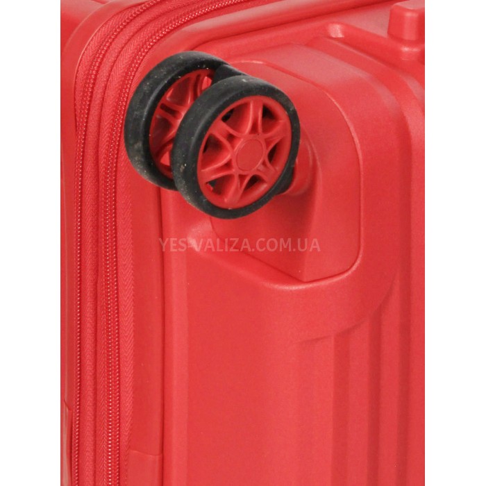 Валіза ручна поклажа поліпропілен червона 55х40х20+5/44л/3кг/Airtex639, фото 9