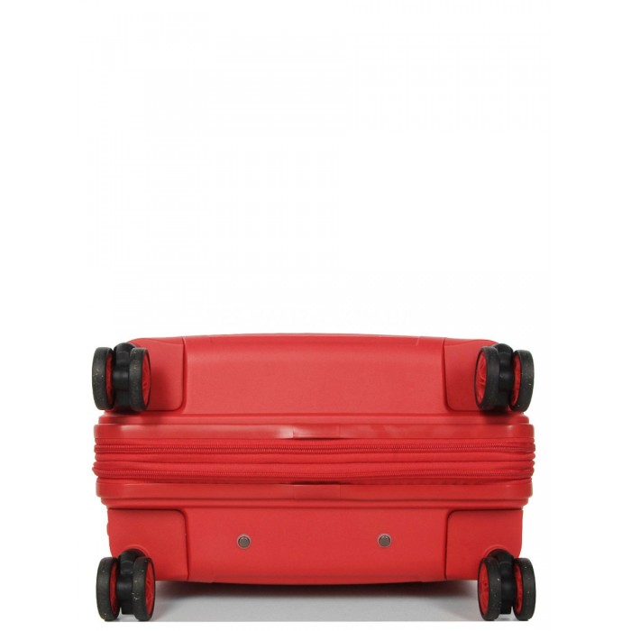 Валіза ручна поклажа поліпропілен червона 55х40х20+5/44л/3кг/Airtex639, фото 7
