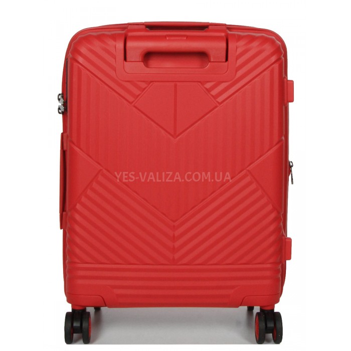 Валіза ручна поклажа поліпропілен червона 55х40х20+5/44л/3кг/Airtex639, фото 3