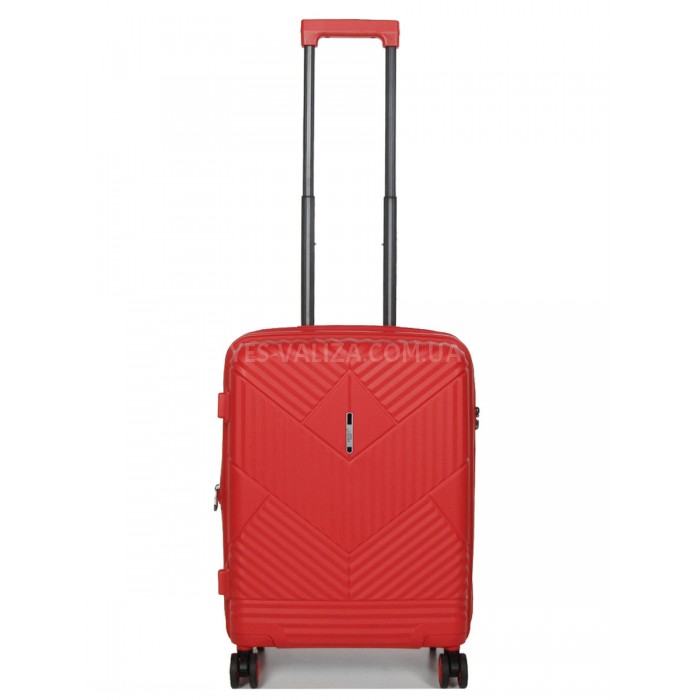 Валіза ручна поклажа поліпропілен червона 55х40х20+5/44л/3кг/Airtex639, фото 1