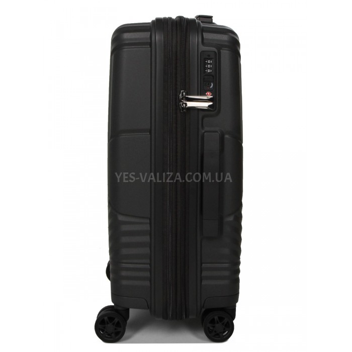 Чемодан ручная кладь S полипропилен серый 55х40х20+5/44л/3кг/Airtex639, фото 4