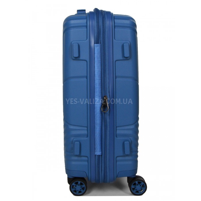 Чемодан ручная кладь S полипропилен синий 55х40х20+5/44л/3кг/Airtex639, фото 5