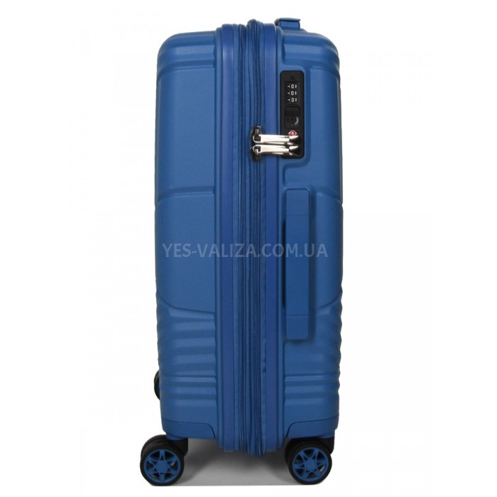 Валіза ручна поклажа S поліпропілен синя 55х40х20+5/44л/3кг/Airtex 639, фото 4
