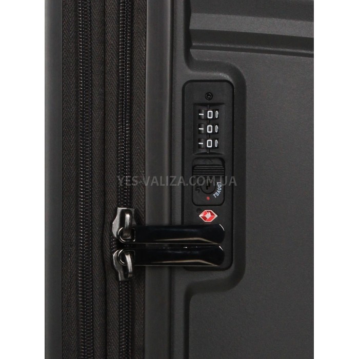 Валіза середня M поліпропілен сіра 67х46х26(+5)см/77л/4кг/Airtex 639, фото 8