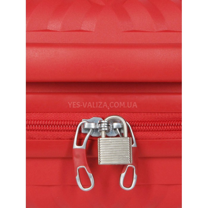 Кейс(ручна поклажа) поліпропілен червоний 37х31х17/15л/1.1кг/Airtex 639, фото 9