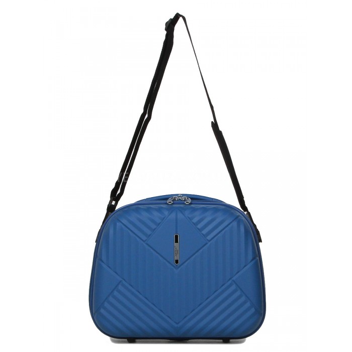 Кейс(ручная кладь) полипропилен синий 37х31х17/15л/1.1кг/Airtex 639, фото 8