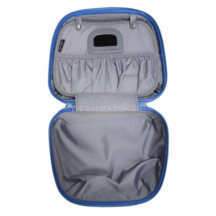 Кейс(ручная кладь) полипропилен синий 37х31х17/15л/1.1кг/Airtex 639, фото 9