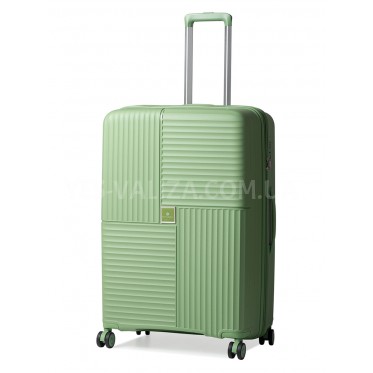 Валіза велика L поліпропілен зелений 76х52х31(+5)см/125л/4.6кг/Snowbal