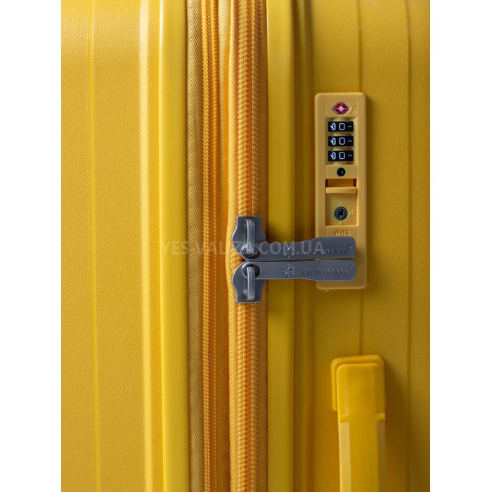 Валіза ручна поклажа S поліпропілен жовта 55х36х20см/35л/2.7кг/Snowbal, фото 8