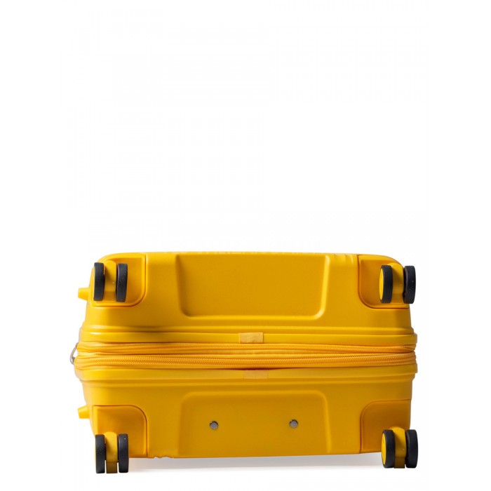 Чемодан средний M полипропилен жёлтый 66х46х27+5см/84л/3.7кг/Snowball, фото 8