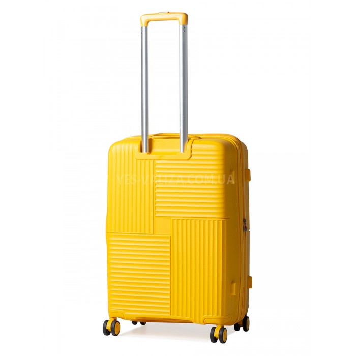 Валіза середня M поліпропілен жовта 66х46х27(+5)см/84л/3.7кг/Snowball, фото 3