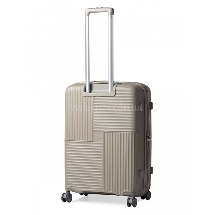 Валіза середня M поліпропілен шампань 66х46х27(+5)см/84л/3.7кг/Snowbal, фото 3