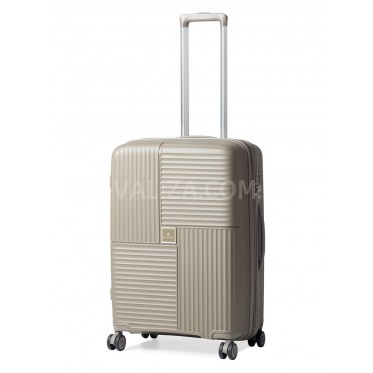 Валіза середня M поліпропілен шампань 66х46х27(+5)см/84л/3.7кг/Snowbal