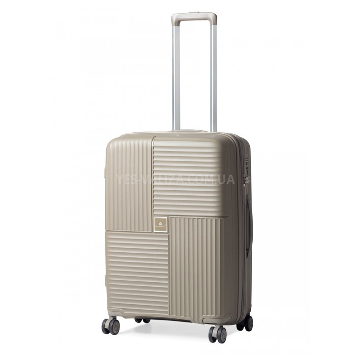 Чемодан средний M полипропилен шампань 66х46х27+5см/84л/3.7кг/Snowball, фото 1