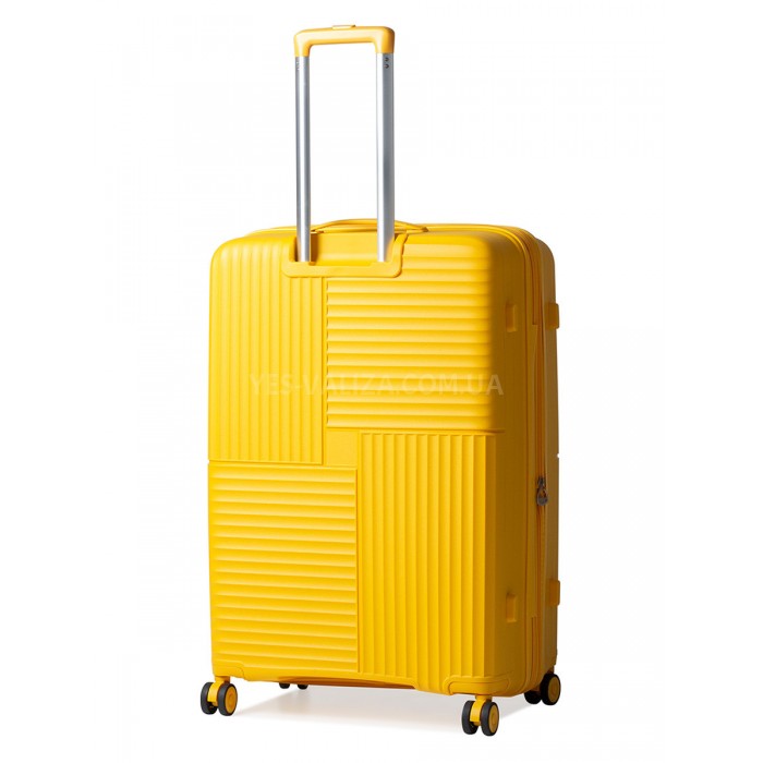 Чемодан большой L полипропилен жёлтый 76х52х31+5см/125л/4.6кг/Snowball, фото 3
