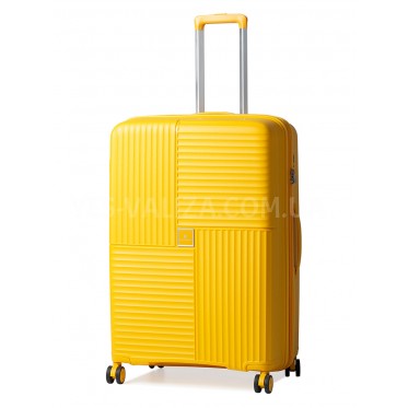 Чемодан большой L полипропилен жёлтый 76х52х31+5см/125л/4.6кг/Snowball