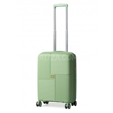Валіза ручна поклажа поліпропілен зелена 55х36х20см/35л/2.7кг/Snowball