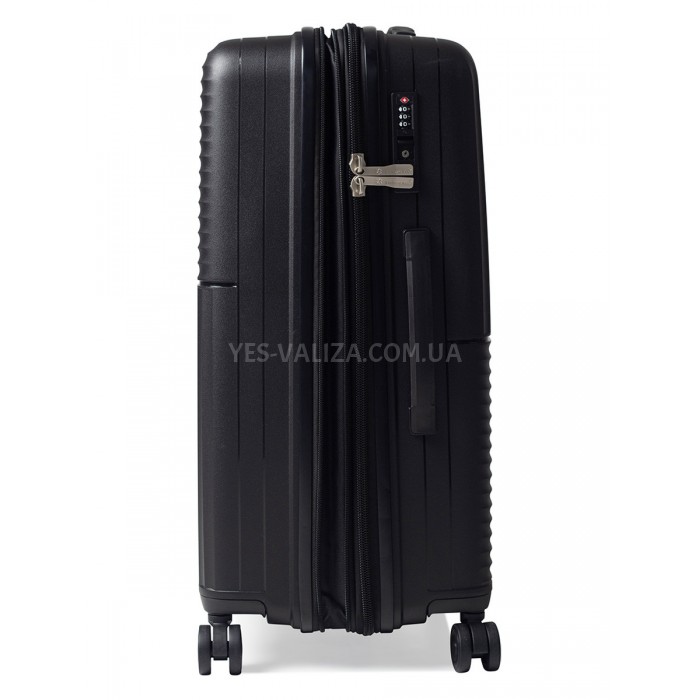 Чемодан большой L полипропилен чёрный 76х52х31+5см/125л/4.6кг/Snowball, фото 6