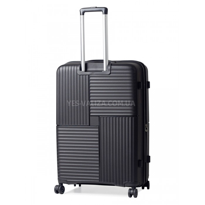 Чемодан большой L полипропилен чёрный 76х52х31+5см/125л/4.6кг/Snowball, фото 3