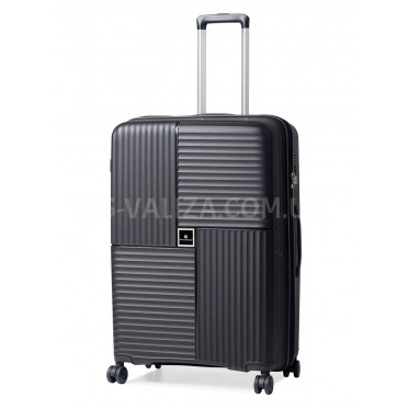 Валіза велика L поліпропілен чорна 76х52х31(+5)см/125л/4.6кг/Snowball