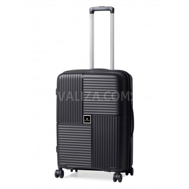 Чемодан средний M полипропилен чёрный 66х46х27+5см/84л/3.7кг/Snowball