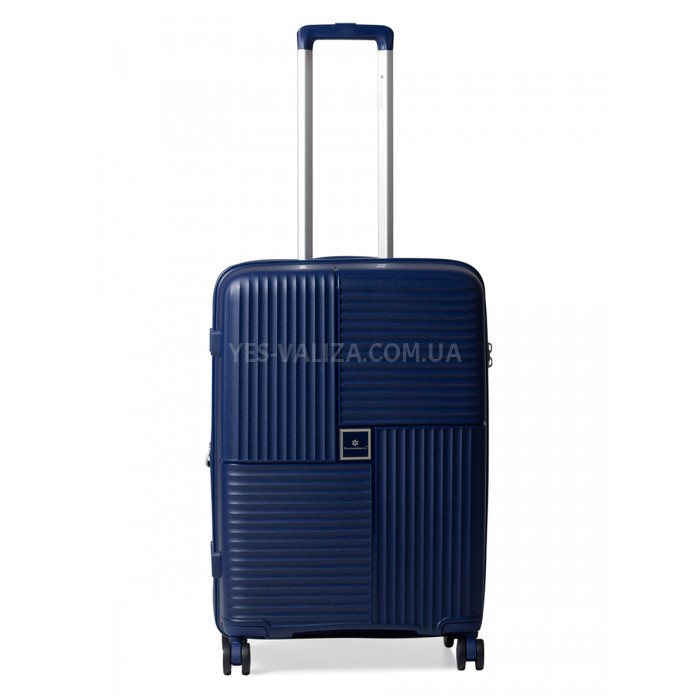 Чемодан средний M полипропилен синий 66х46х27(+5)см/84л/3.7кг/Snowball, фото 2