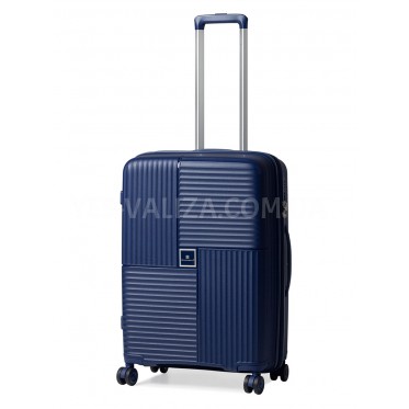 Валіза середня M поліпропілен синя 66х46х27(+5)см/84л/3.7кг/Snowball