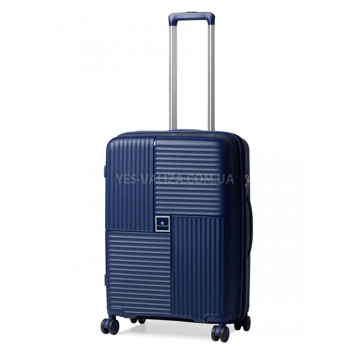 Валіза середня M поліпропілен синя 66х46х27(+5)см/84л/3.7кг/Snowball, фото 1