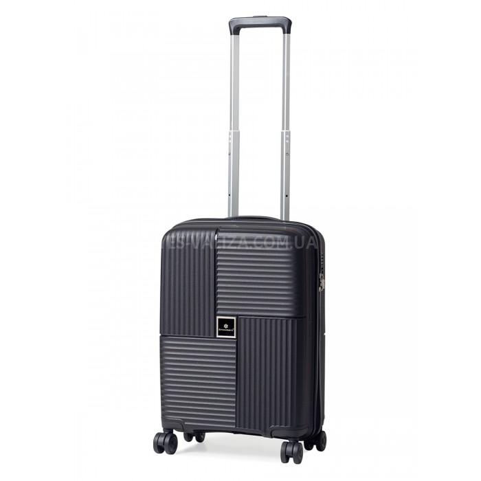 Чемодан ручная кладь полипропилен чёрный 55х36х20см/35л/2.7кг/Snowball, фото 1