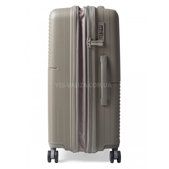 Чемодан большой L полипропилен шампань 76х52х31+5см/125л/4.6кг/Snowbal, фото 6