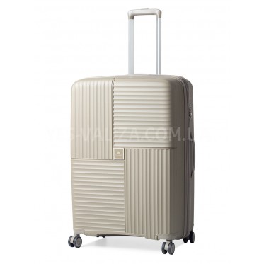 Валіза велика L поліпропілен шампань 76х52х31(+5)см/125л/4.6кг/Snowbal