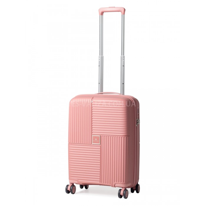 Валіза ручна поклажа S поліпропілен пудра 55х36х20см/35л/2.7кг/Snowbal, фото 1