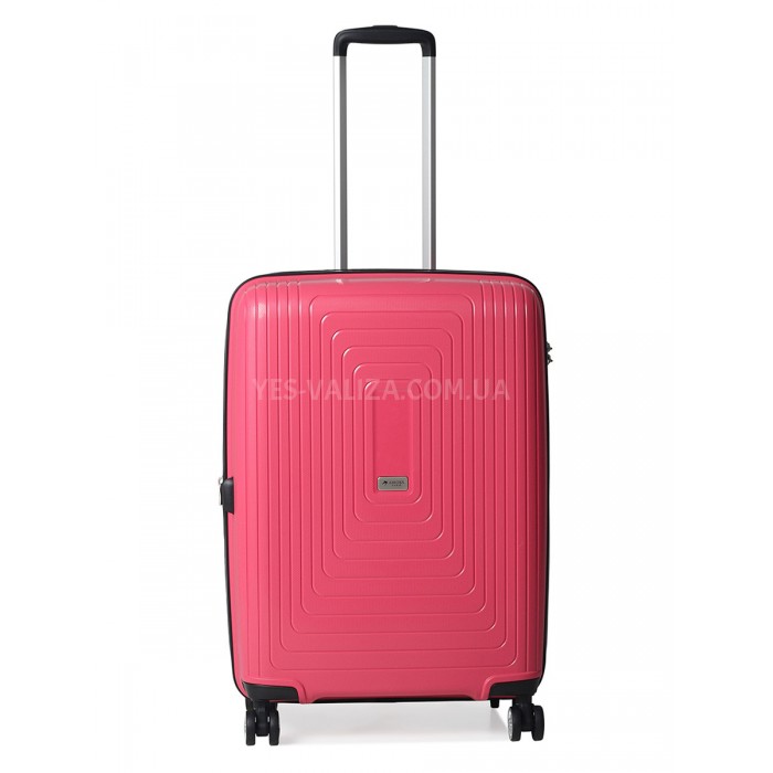 Валіза середня M поліпропілен рожева 68х47х33+5/102л/3.9кг/Airtex 241, фото 2
