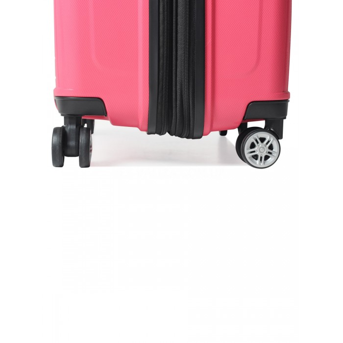 Валіза середня M поліпропілен рожева 68х47х33+5/102л/3.9кг/Airtex 241, фото 9