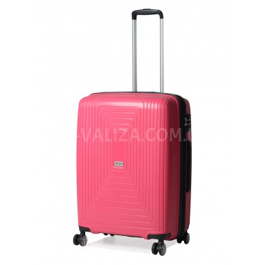 Валіза середня M поліпропілен рожева 68х47х33+5/102л/3.9кг/Airtex 241
