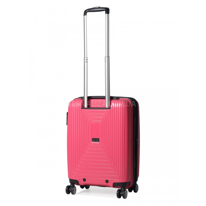 Валіза мала S поліпропілен рожева 55х40х25(+5)см/52л/3.2кг/Airtex 241, фото 3