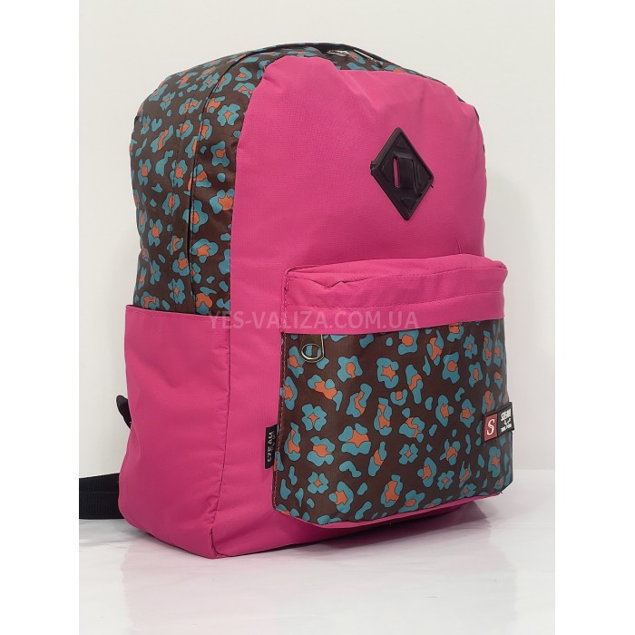 Рюкзак (ручная кладь) ткань розовый 40x30x20см/24л/0.5кг/Fly 777, фото 2