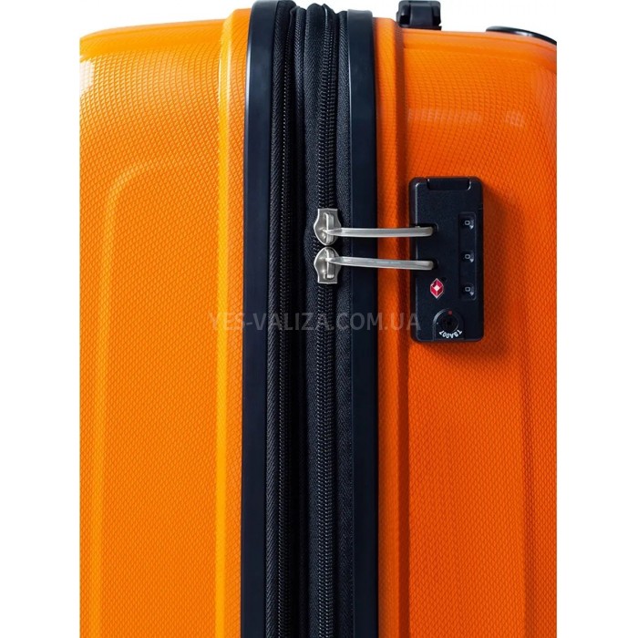 Валіза мала S поліпропілен помаранч 55х40х25+5см/52л/3.2кг/Airtex 241, фото 9