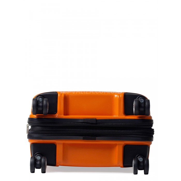 Чемодан малый S полипропилен оранж 55х40х25(+5)см/52л/3.2кг/Airtex 241, фото 7