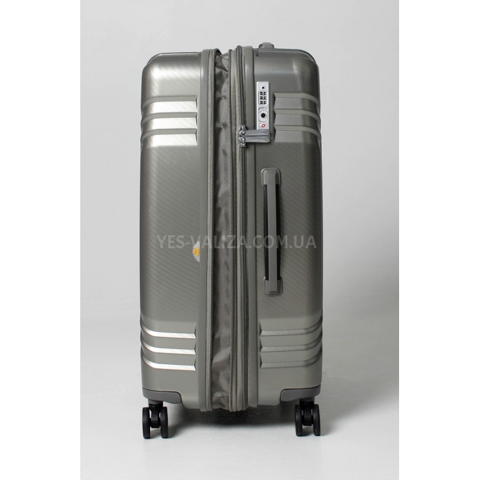 Валіза велика L полікарбонат золото 76х52х30(+5)см/125л/5кг/Airtex 641, фото 6