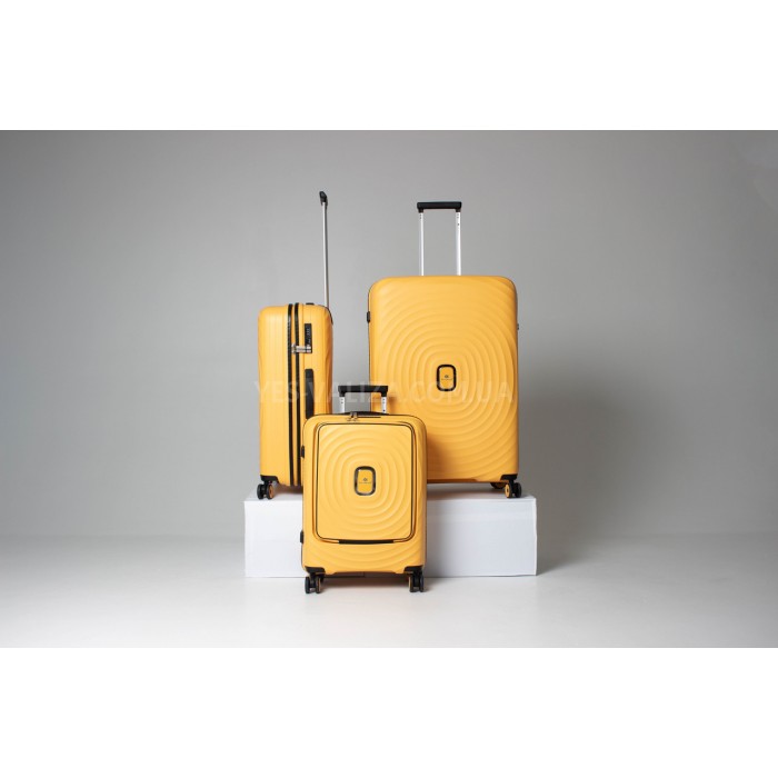 Валіза велика L поліпропілен жовта 76х52х30/107л/3.8кг/Snowball 35203, фото 8