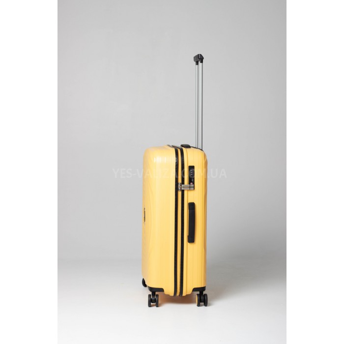 Чемодан средний M полипропилен жёлтый 66х45х27/72л/3кг/Snowball 35203, фото 4