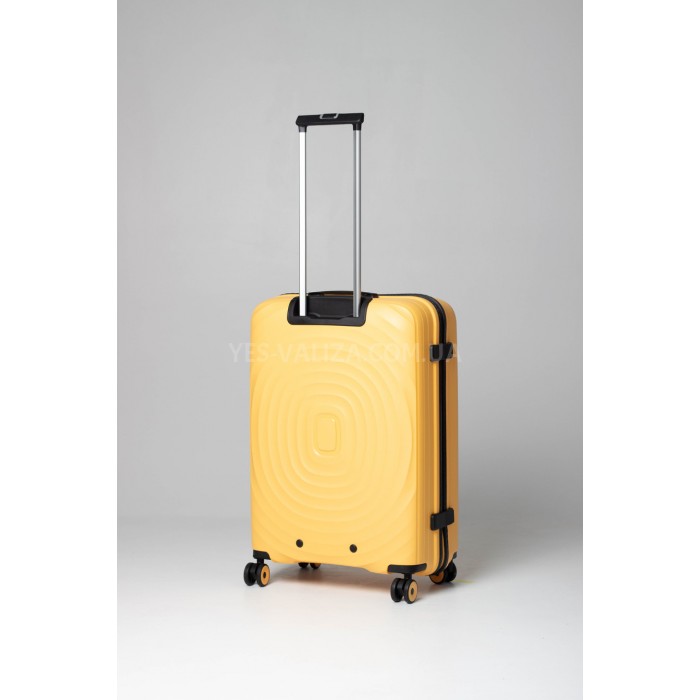 Валіза середня M поліпропілен жовта 66х45х27см/72л/3кг/Snowball 35203, фото 3