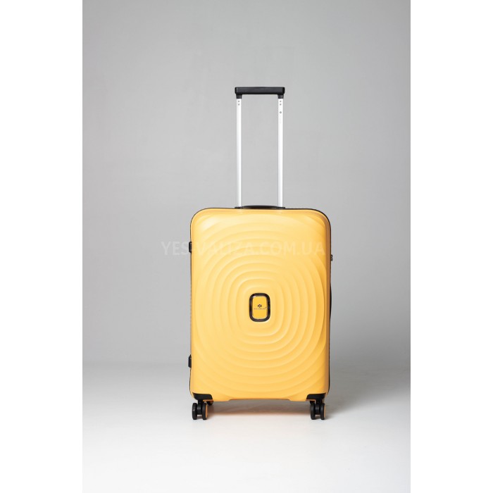 Валіза середня M поліпропілен жовта 66х45х27см/72л/3кг/Snowball 35203, фото 2