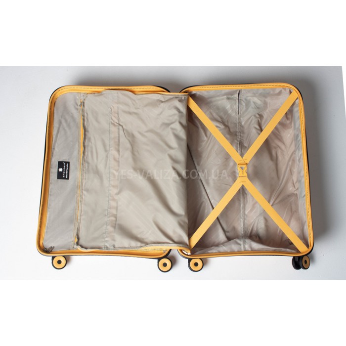 Чемодан ручная кладь S полипропилен жёлтый 55х38х20/35л/2.8кг/Snowball, фото 10